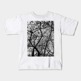 Black and White Flowers, Photography Kids T-Shirt